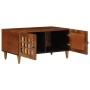 Mesa de Café Marrón 80 x 50 x 40 cm Madera de mango maciza en Mesas de centro | Comprar online en Foru.es