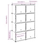 Estantería de cubos con 8 compartimentos y puertas PP negro en Zapateros y organizadores de calzado | Comprar online en Foru.es