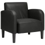 Sillón con reposabrazos cuero sintética negro 54 cm en Sillones | Comprar online en Foru.es