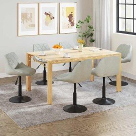 Silla de comedor giratoria 6 uds terciopelo gris claro en Sillas de comedor | Comprar online en Foru.es