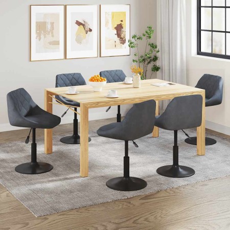 Sillas de comedor giratorias 6 unidades terciopelo gris oscuro en Sillas de comedor | Comprar online en Foru.es
