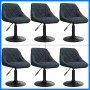 Sillas de comedor giratorias 6 unidades terciopelo gris oscuro en Sillas de comedor | Comprar online en Foru.es
