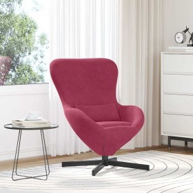 Sillón huevo Rojo vino 63 x 73 x 90 cm Terciopelo en Sillones | Comprar online en Foru.es