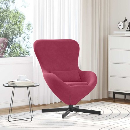 Sillón huevo Rojo vino 63 x 73 x 90 cm Terciopelo en Sillones | Comprar online en Foru.es