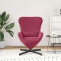 Sillón huevo Rojo vino 63 x 73 x 90 cm Terciopelo en Sillones | Comprar online en Foru.es