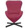 Sillón huevo Rojo vino 63 x 73 x 90 cm Terciopelo en Sillones | Comprar online en Foru.es
