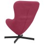 Sillón huevo Rojo vino 63 x 73 x 90 cm Terciopelo en Sillones | Comprar online en Foru.es