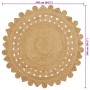 Alfombra Marrón Ø 240 cm yute en Alfombras | Comprar online en Foru.es