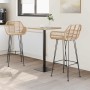 Silla de Bar 2 pcs Natural 55 x 52 x 92 cm Ratan e Hierro en Taburetes de cocina | Comprar online en Foru.es
