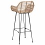 Silla de Bar 2 pcs Natural 55 x 52 x 92 cm Ratan e Hierro en Taburetes de cocina | Comprar online en Foru.es