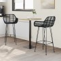 Silla de Bar 2 pcs Negro 55 x 52 x 92 cm Ratan e Hierro en Taburetes de cocina | Comprar online en Foru.es