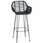 Silla de Bar 2 pcs Negro 55 x 52 x 92 cm Ratan e Hierro en Taburetes de cocina | Comprar online en Foru.es
