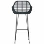 Silla de Bar 2 pcs Negro 55 x 52 x 92 cm Ratan e Hierro en Taburetes de cocina | Comprar online en Foru.es