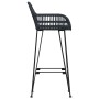 Silla de Bar 2 pcs Negro 55 x 52 x 92 cm Ratan e Hierro en Taburetes de cocina | Comprar online en Foru.es