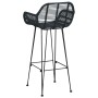 Silla de Bar 2 pcs Negro 55 x 52 x 92 cm Ratan e Hierro en Taburetes de cocina | Comprar online en Foru.es