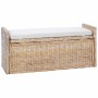 Banco de almacenamiento Natural 110 x 40 x 50 cm Ratán en Bancos para recibidores y almacenamiento | Comprar online en Foru.es