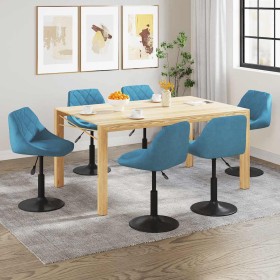 Silla de comedor giratoria 6 uds terciopelo azul en Sillas de comedor | Comprar online en Foru.es