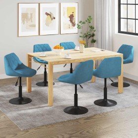 Silla de comedor giratoria 6 uds terciopelo azul en Sillas de comedor | Comprar online en Foru.es