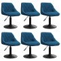 Silla de comedor giratoria 6 uds terciopelo azul en Sillas de comedor | Comprar online en Foru.es