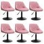 Silla de comedor giratoria 6 uds terciopelo rosa en Sillas de comedor | Comprar online en Foru.es