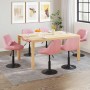 Silla de comedor giratoria 6 uds terciopelo rosa en Sillas de comedor | Comprar online en Foru.es