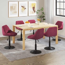Sillas de comedor giratorias 6 unidades terciopelo rojo tinto en Sillas de comedor | Comprar online en Foru.es