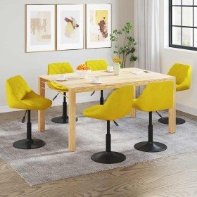 Sillas de comedor giratorias 6 uds terciopelo amarillo mostaza en Sillas de comedor | Comprar online en Foru.es