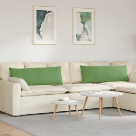 Cojines de sofá 2 pcs Verde claro 120 x 40 cm Tela de pana en Decoración | Comprar online en Foru.es