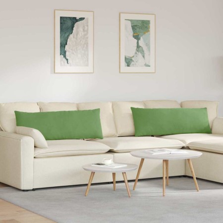 Cojines de sofá 2 pcs Verde claro 120 x 40 cm Tela de pana en Decoración | Comprar online en Foru.es