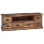 Soporte de TV Natural 110 x 30 x 40 cm Madera de teca maciza en Muebles TV | Comprar online en Foru.es