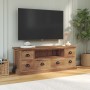 Soporte de TV Natural 110 x 30 x 40 cm Madera de teca maciza en Muebles TV | Comprar online en Foru.es
