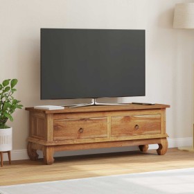 Soporte de TV Natural 110 x 35 x 40 cm Madera de teca maciza en Muebles TV | Comprar online en Foru.es