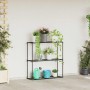 Soporte para plantas de 3 niveles Negro 100 x 32 x 102 cm Acero en Soportes para macetas | Comprar online en Foru.es