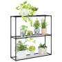 Soporte para plantas de 3 niveles Negro 100 x 32 x 102 cm Acero en Soportes para macetas | Comprar online en Foru.es