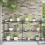 Soporte para plantas de 3 niveles Negro 400 x 32 x 104 cm Acero en Soportes para macetas | Comprar online en Foru.es