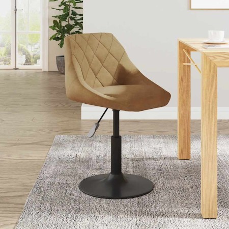 Silla de comedor de terciopelo marrón en Sillas de comedor | Comprar online en Foru.es