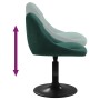 Silla de comedor de terciopelo verde oscuro en Sillas de comedor | Comprar online en Foru.es