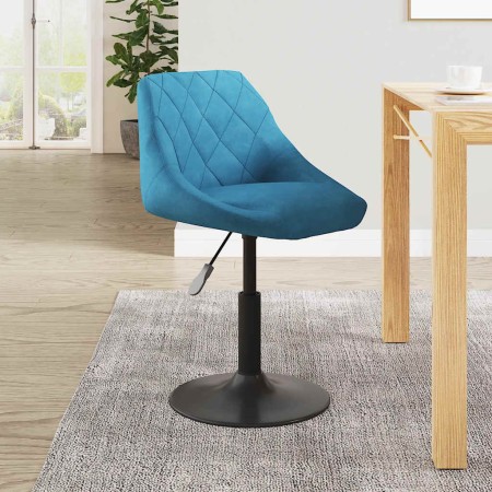 Silla de comedor de terciopelo azul en Sillas de comedor | Comprar online en Foru.es