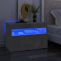 Mueble de TV con luces LED gris hormigón 60x35x40 cm de vidaXL, Muebles TV - Ref: Foro24-804417, Precio: 41,43 €, Descuento: %