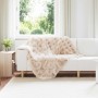 Manta de Piel de Conejo Sintética Beige 130 x 150 cm Poliéster en Ropa de cama | Comprar online en Foru.es