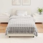 Manta de Piel de Conejo Sintética Gris 130 x 150 cm Poliéster en Ropa de cama | Comprar online en Foru.es