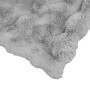 Manta de Piel de Conejo Sintética Gris 150 x 220 cm Poliéster en Ropa de cama | Comprar online en Foru.es