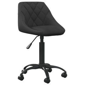 Silla de oficina de terciopelo negro en Sillas de oficina | Comprar online en Foru.es