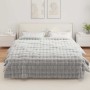 Manta de Piel de Conejo Sintética Gris 220 x 240 cm Poliéster en Ropa de cama | Comprar online en Foru.es