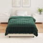Manta de Piel de Conejo Sintética Verde oscuro 130 x 150 cm en Ropa de cama | Comprar online en Foru.es