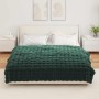 Manta de Piel de Conejo Sintética Verde oscuro 150 x 220 cm en Ropa de cama | Comprar online en Foru.es