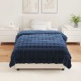 Manta de Piel de Conejo Sintética Azul Marino 130 x 150 cm en Ropa de cama | Comprar online en Foru.es