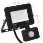 Foco LED con sensor 20 W blanco cálido de vidaXL, Focos y reflectores - Ref: Foro24-149624, Precio: 23,80 €, Descuento: %