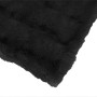 Manta de Piel de Conejo Sintética Negro 130 x 150 cm Poliéster en Ropa de cama | Comprar online en Foru.es