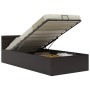 Cama canapé hidráulica con LED cuero sintético gris 90x200 cm de vidaXL, Camas y somieres - Ref: Foro24-285552, Precio: 286,7...